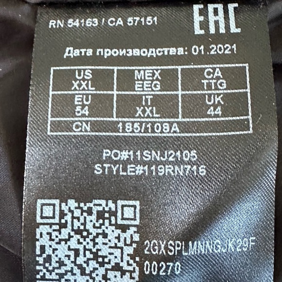 Guess Men's Hooded Puffer Jacket Size XXL 2XL Glossy Mid-Weight Zip Pockets NWOT - Picture 8 of 13